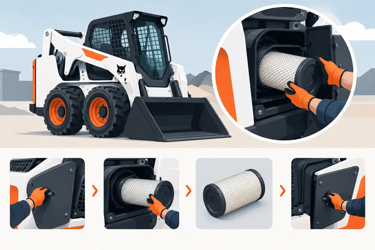 Cómo cambiar el filtro de aire Bobcat paso a paso