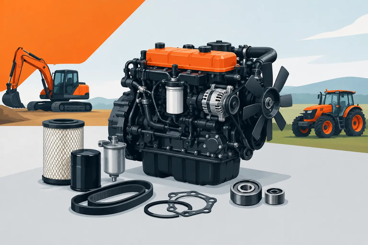 Motores Kubota: piezas que evitan tiempo muerto