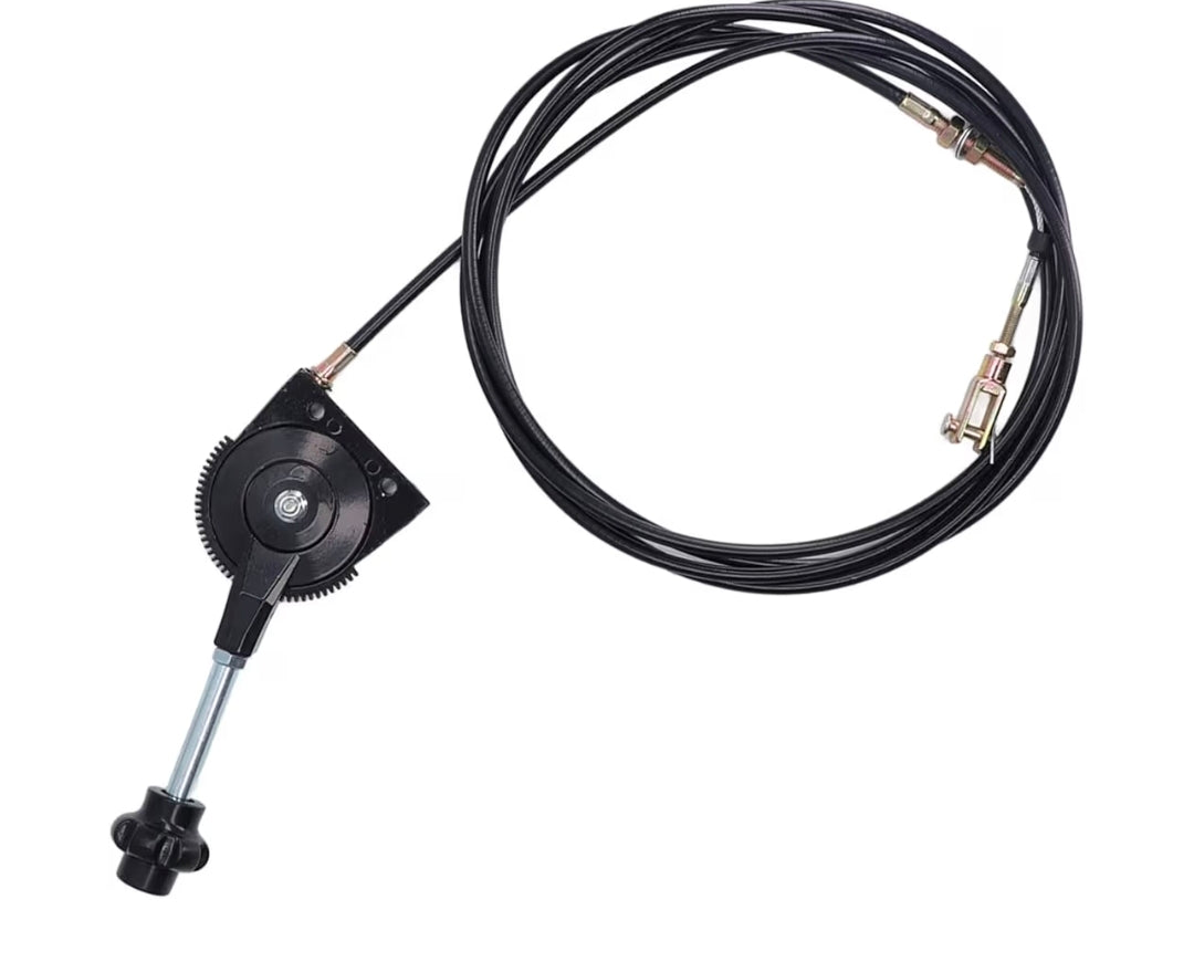 Conjunto Palanca y Cable de Acelerador Manual Compatible con Excavadora, Minicargador, Retroexcavadora 2.5 metros