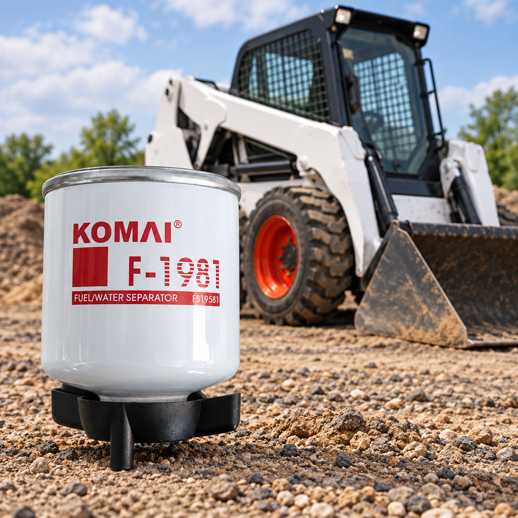 Filtro Separador de Agua y Combustible KOMAI F-1981 Compatible con Bobcat 6667352